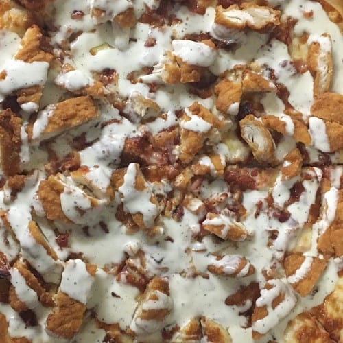 Chicken Bacon Ranch Pizza.