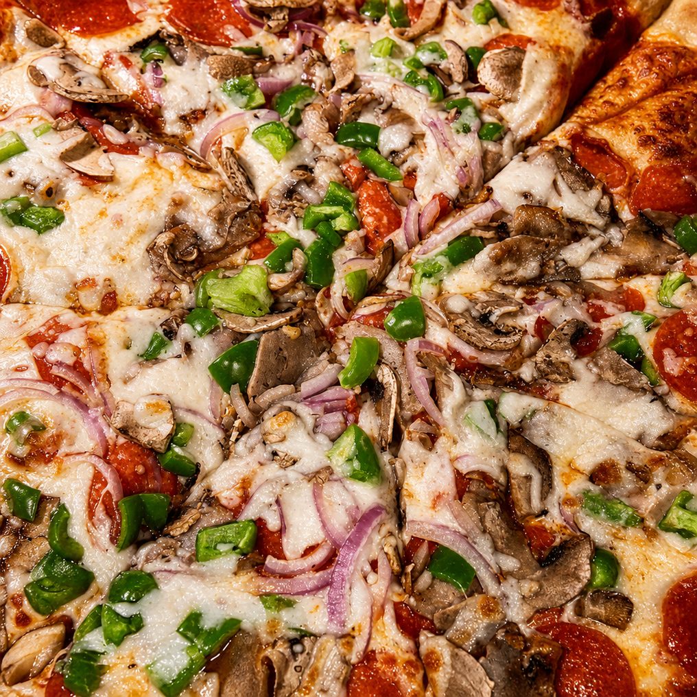 The Works Pizza.